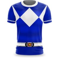 Camiseta Power Ranger Azul Unissex Cosplay Morfagem Dry Fit Geek
