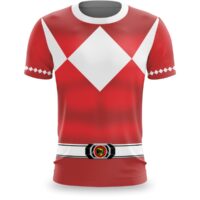 Camiseta Power Ranger Vermelho Uniforme Clássico