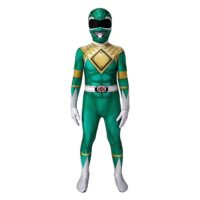 Fantasia Power Ranger Verde Traje Clássico Adulto e Infantil