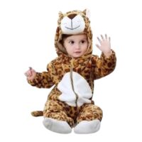 Roupinha Macacão Pijama Onça Bebê Longo Macio Parmalat