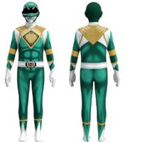 Fantasia Infantil Traje Completo Power Ranger Verde Clássico