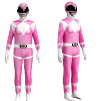 Fantasia Infantil Traje Completo Power Ranger Rosa Clássico