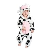 Roupinha Macacão Pijama Vaquinha Bebê Longo Macio Parmalat.